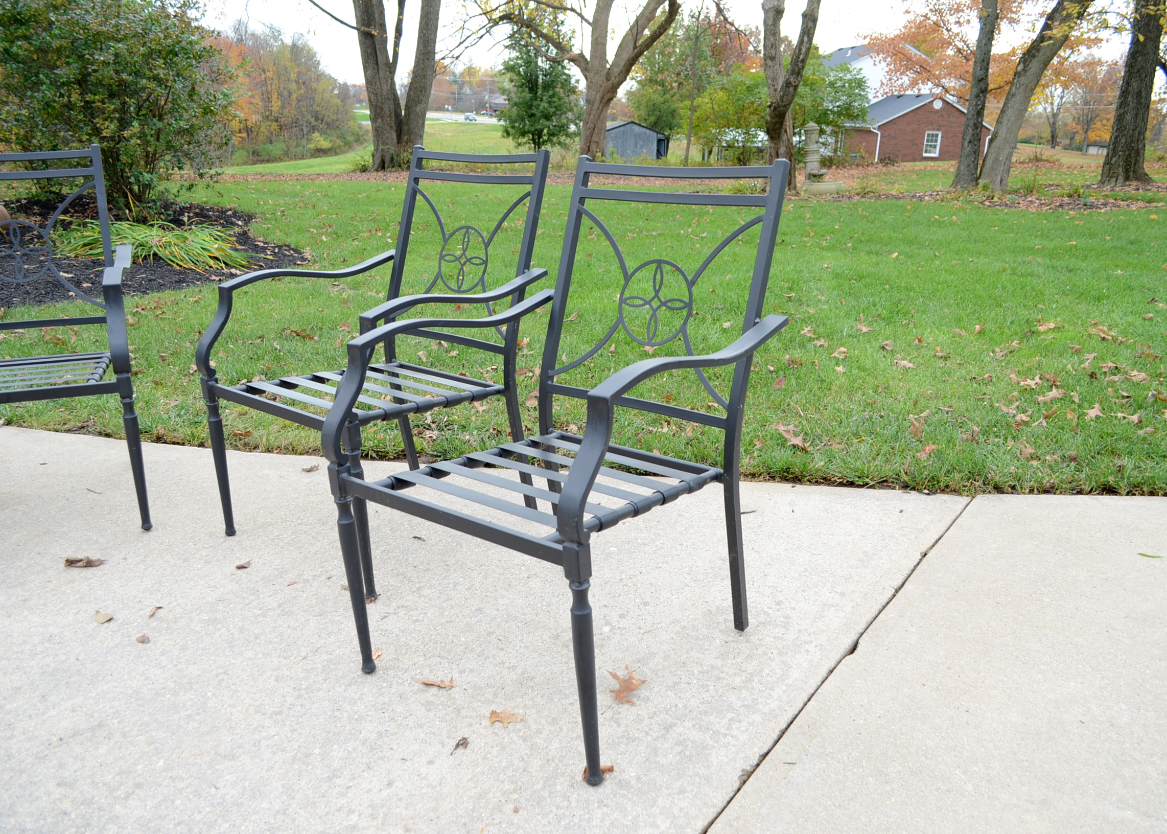 Set of Four Outdoor Patio Chairs