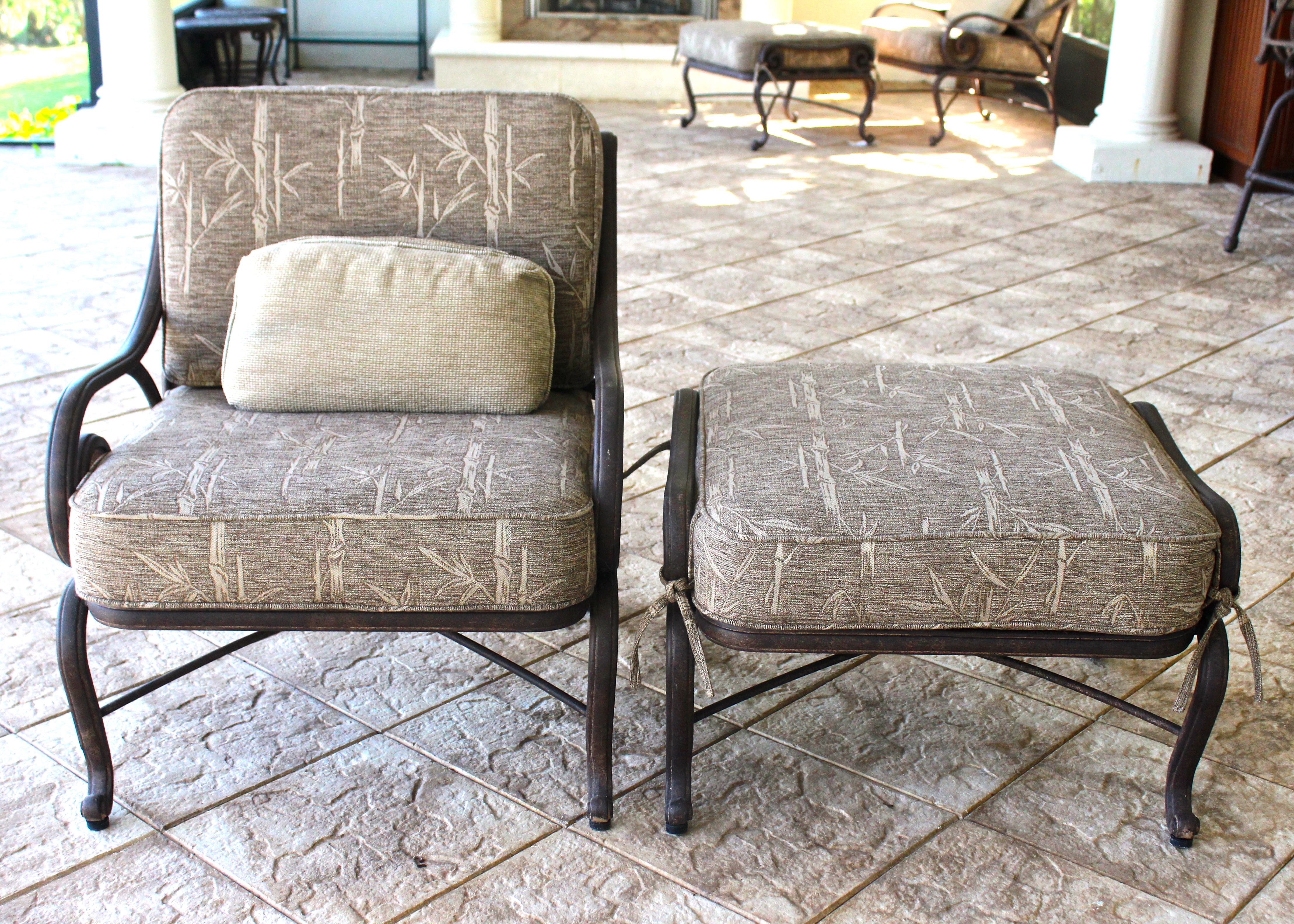 Woodard Landgrave Outdoor Club Chair and Ottoman