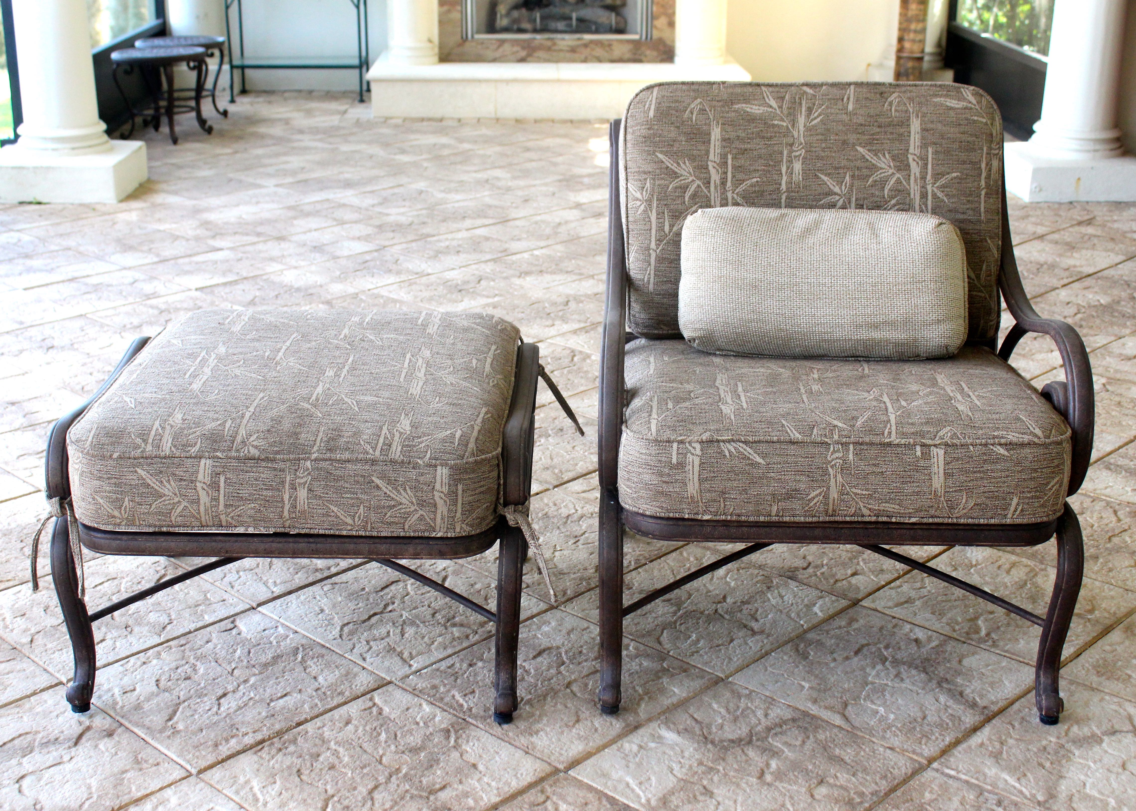 Woodard Landgrave Outdoor Club Chair and Ottoman