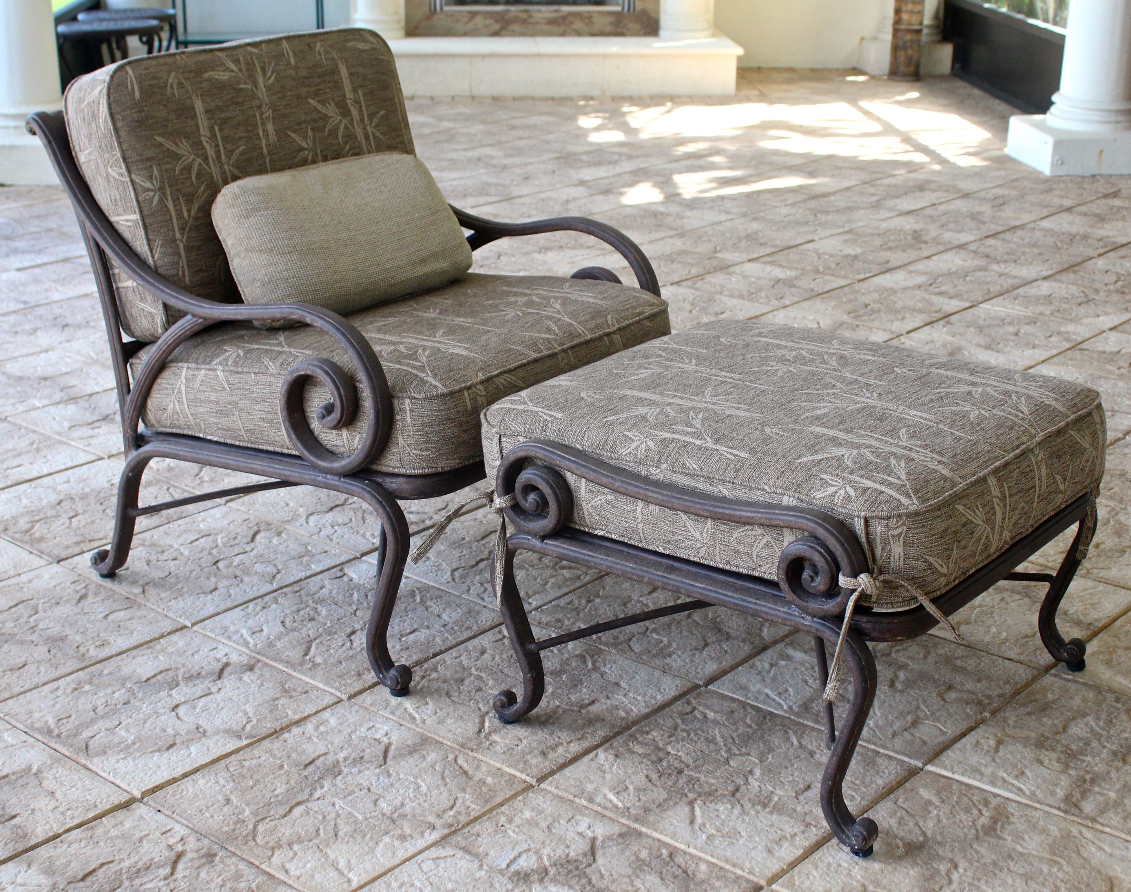 Woodard Landgrave Outdoor Club Chair and Ottoman