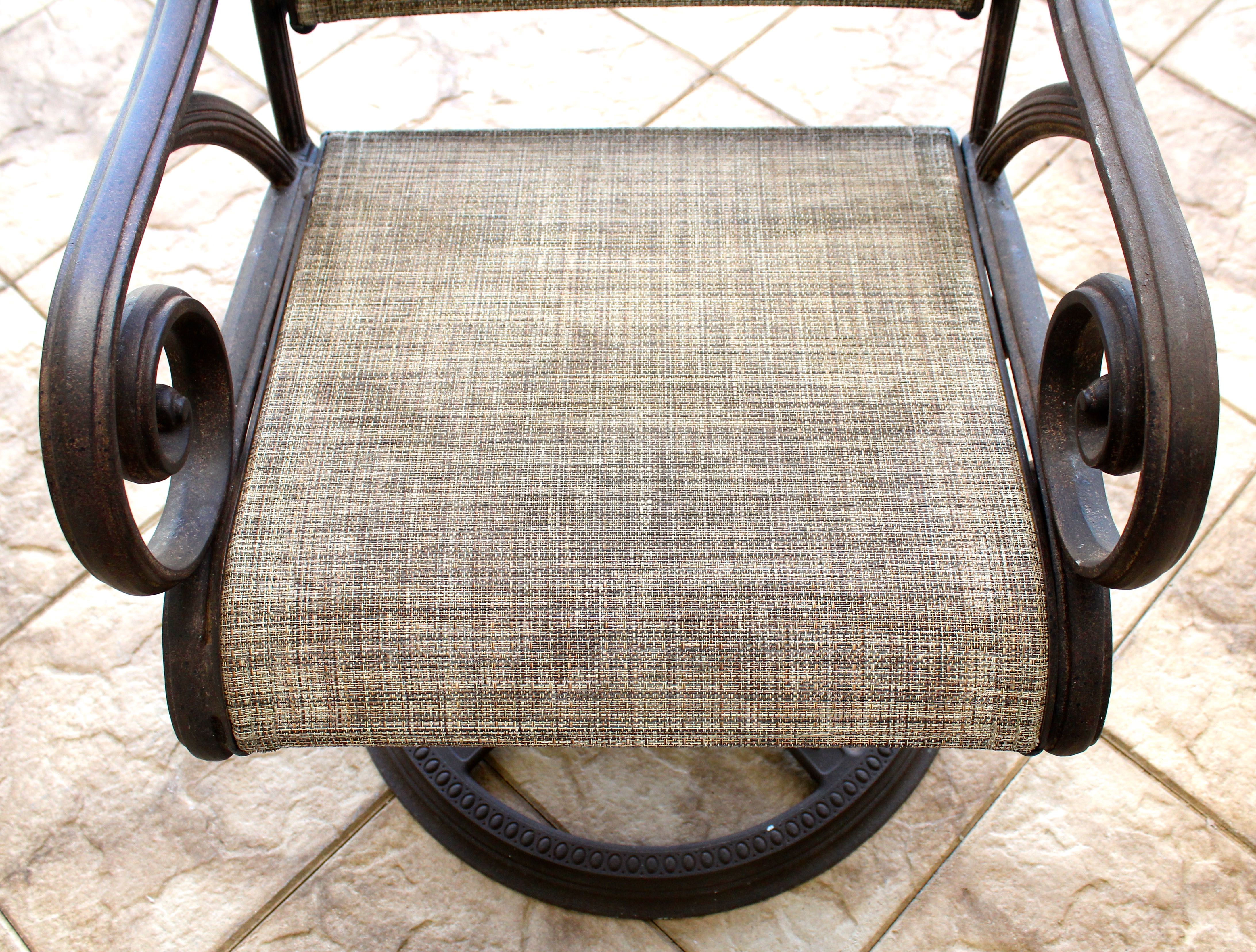 Set of Four Swivel Armchairs by Woodard Landgrave