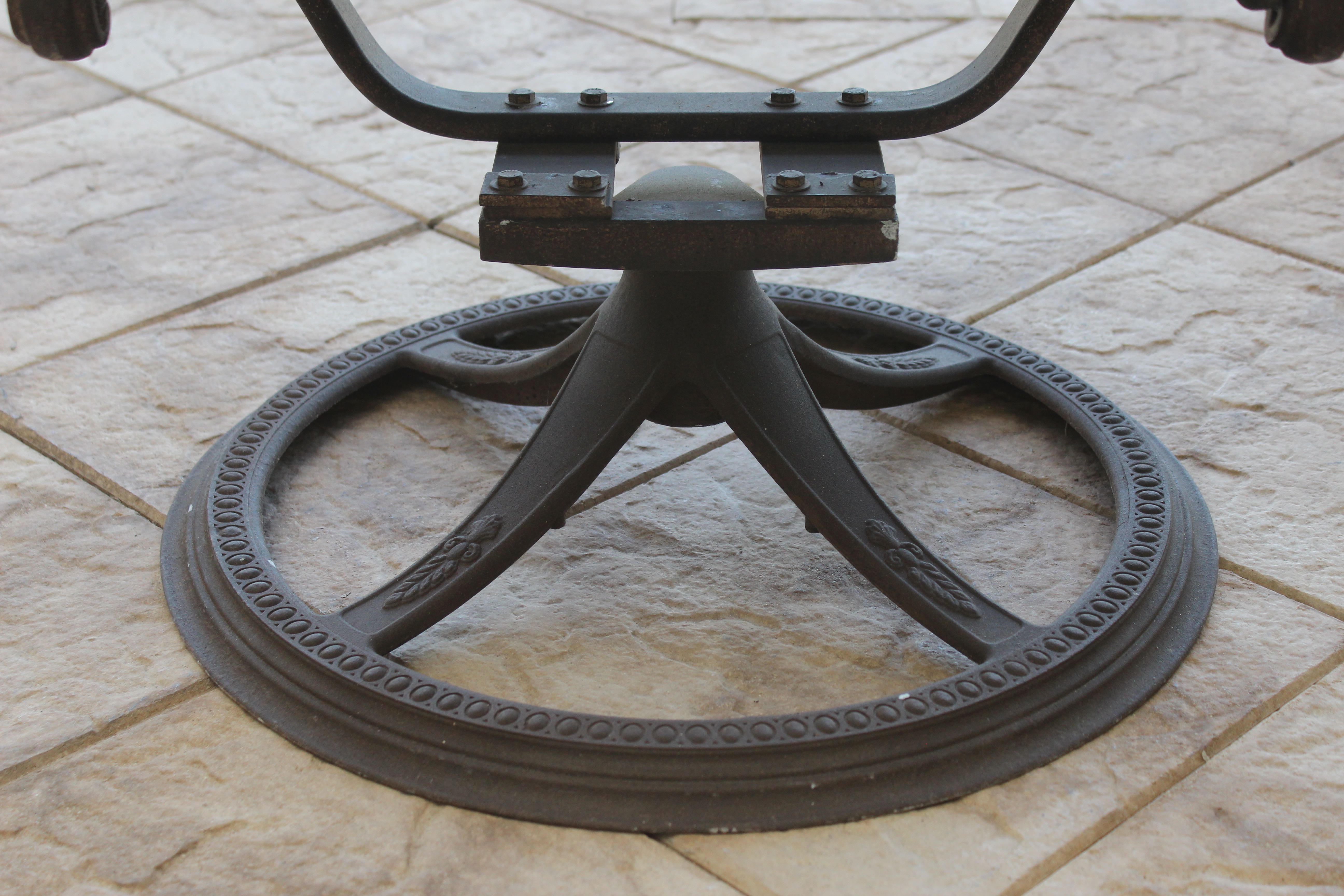 Set of Four Swivel Armchairs by Woodard Landgrave