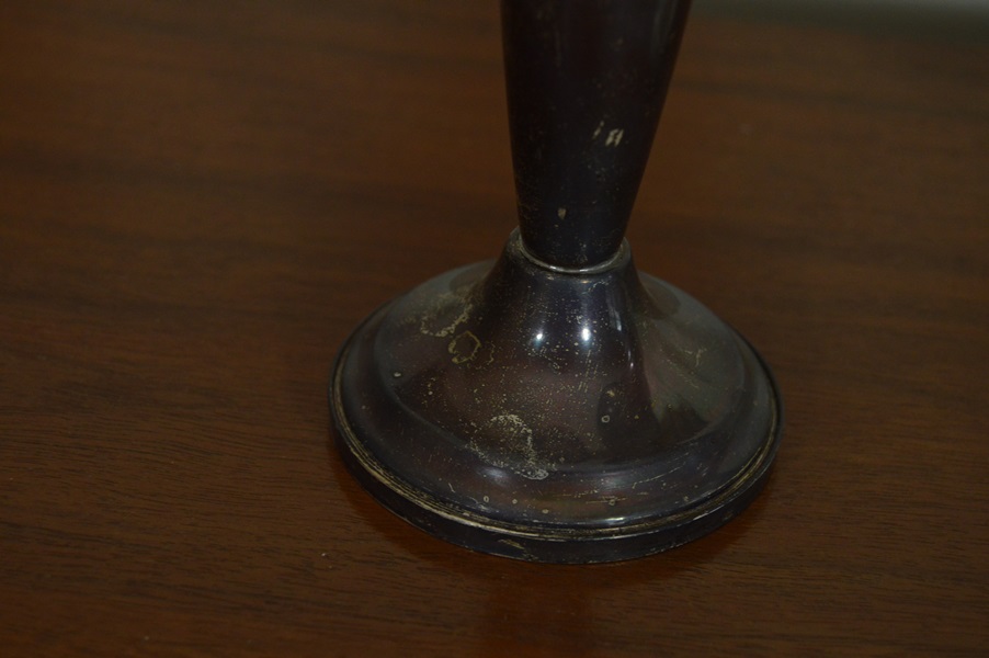 Two Weighted Sterling Silver Vases