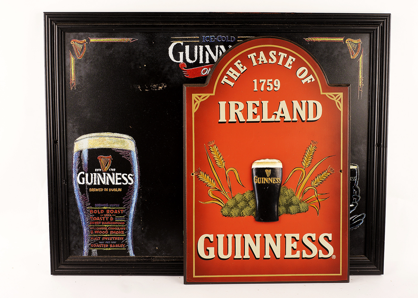 Guinness Wooden Sign and Chalkboard