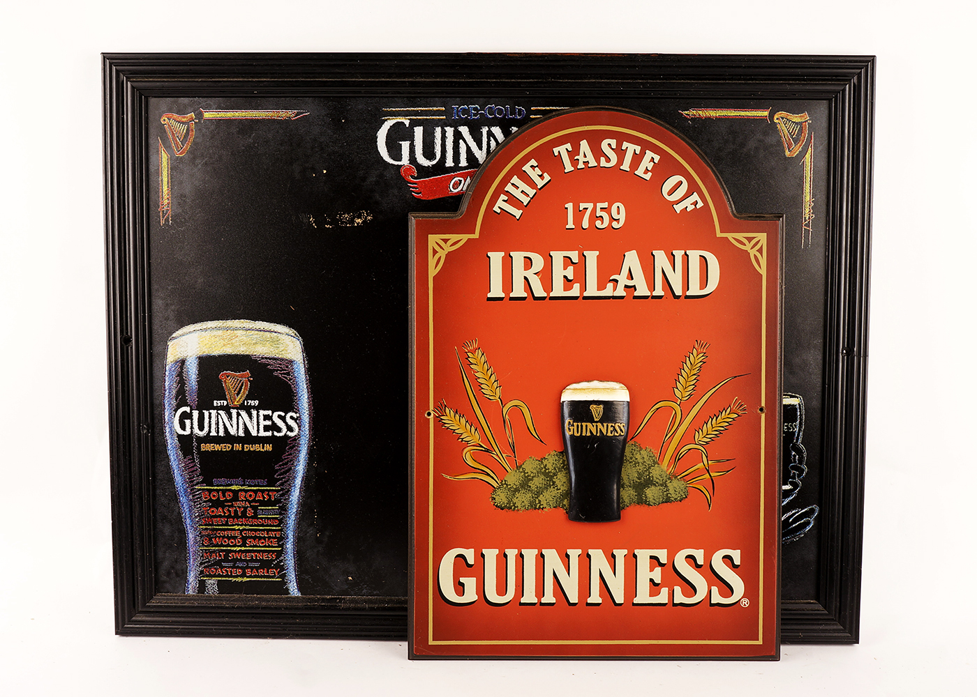 Guinness Wooden Sign and Chalkboard
