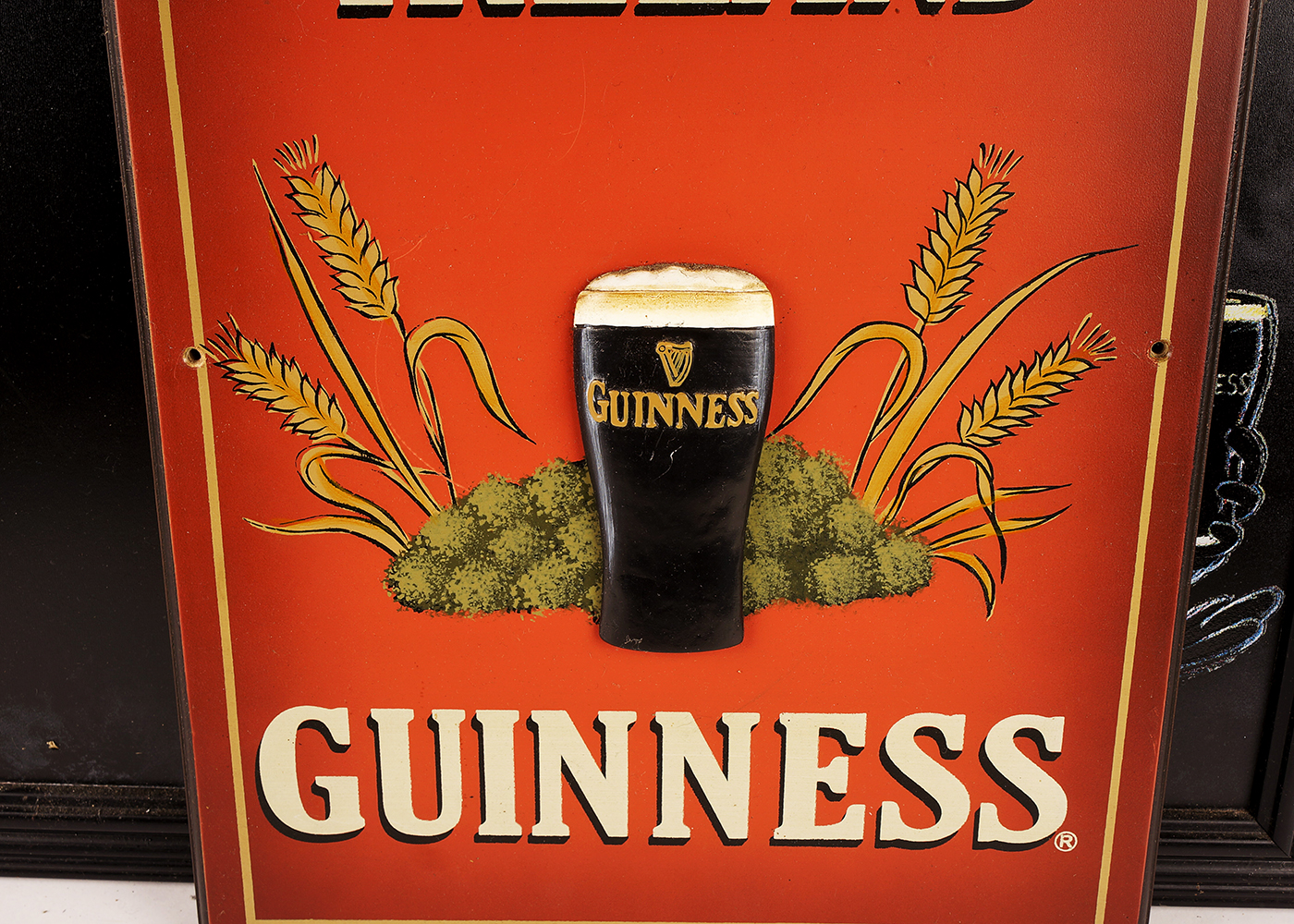 Guinness Wooden Sign and Chalkboard