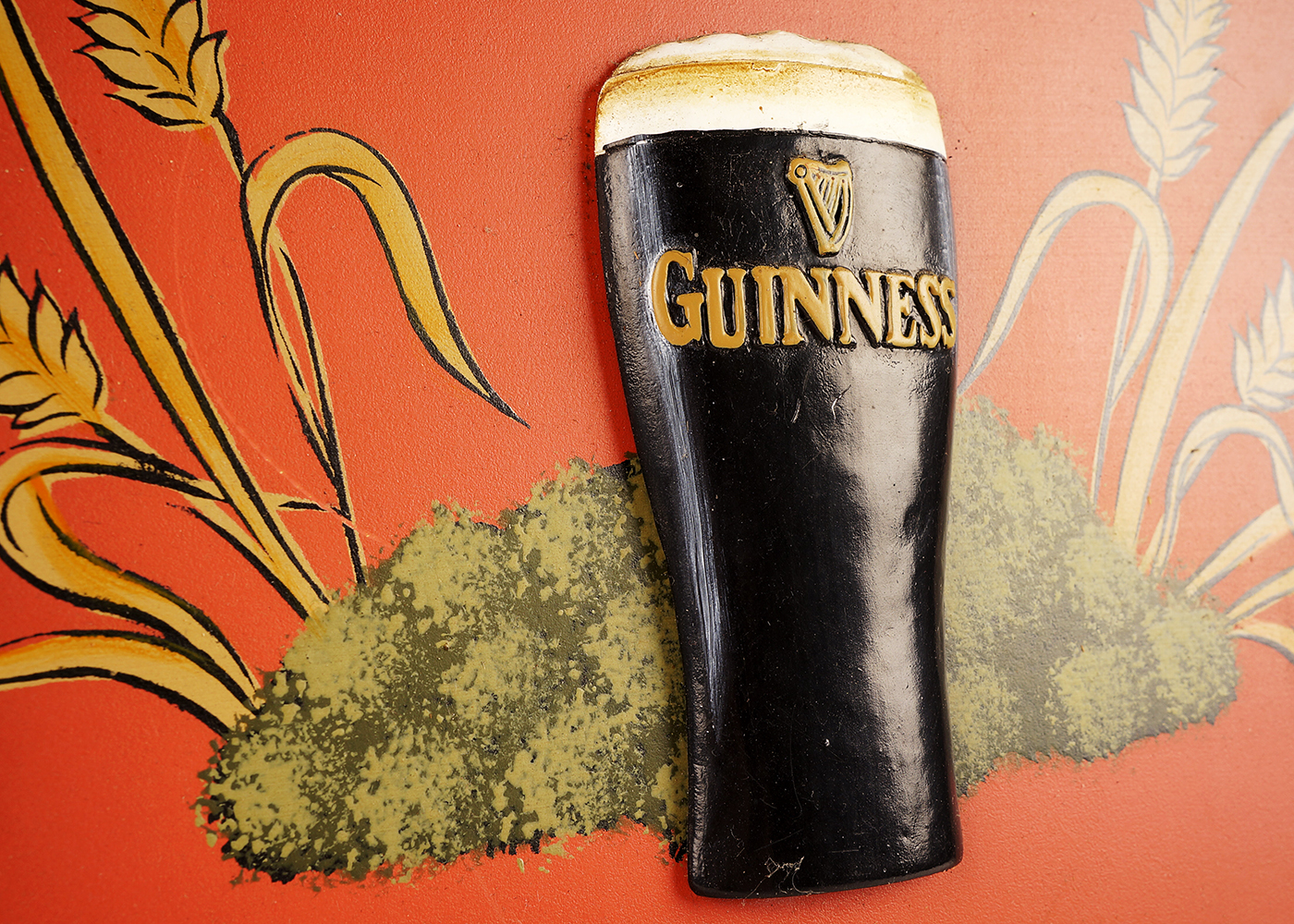 Guinness Wooden Sign and Chalkboard