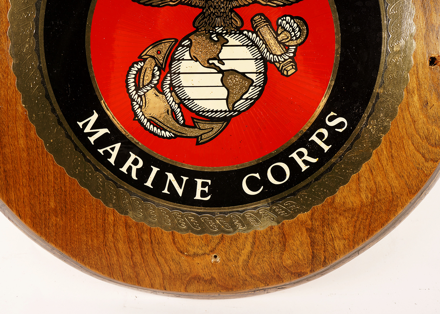 United States Marine Corps Wooden Barrel Head