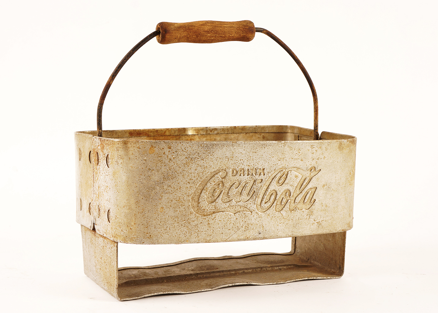 Vintage Metal Coca Cola Six Pack Bottle Carrier