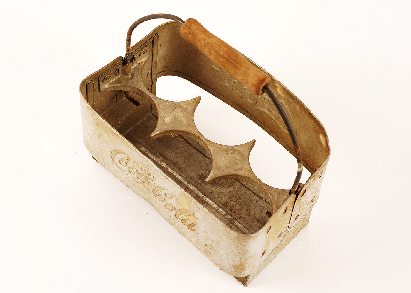 Vintage Metal Coca Cola Six Pack Bottle Carrier