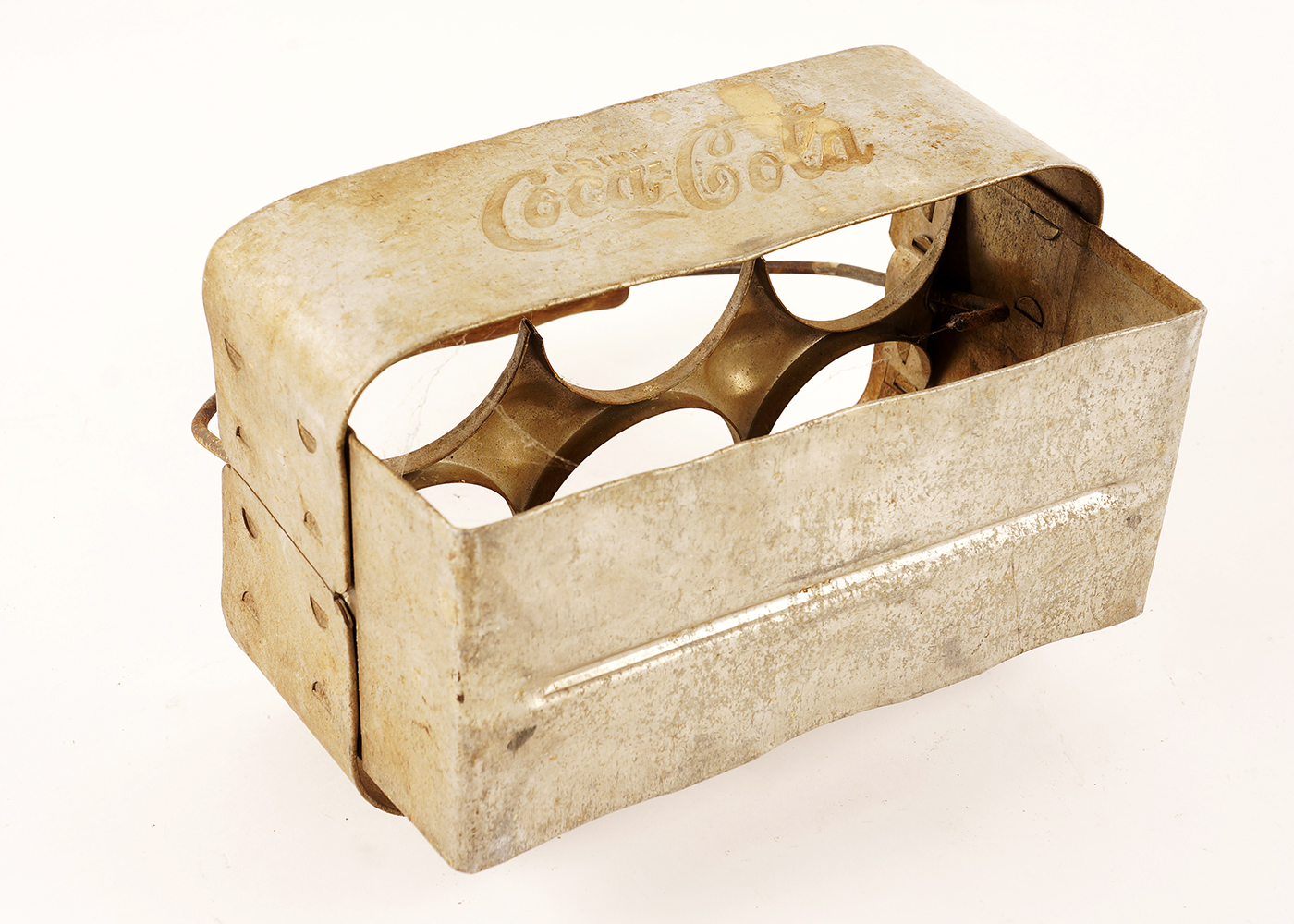 Vintage Metal Coca Cola Six Pack Bottle Carrier