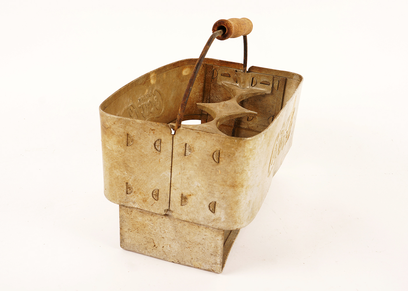 Vintage Metal Coca Cola Six Pack Bottle Carrier