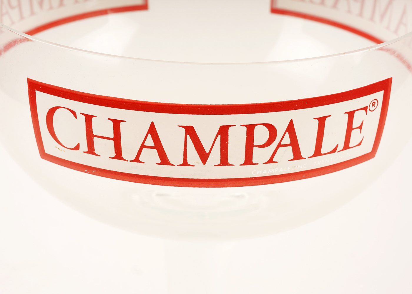 Large Champale Champagne Glass with Empty Can