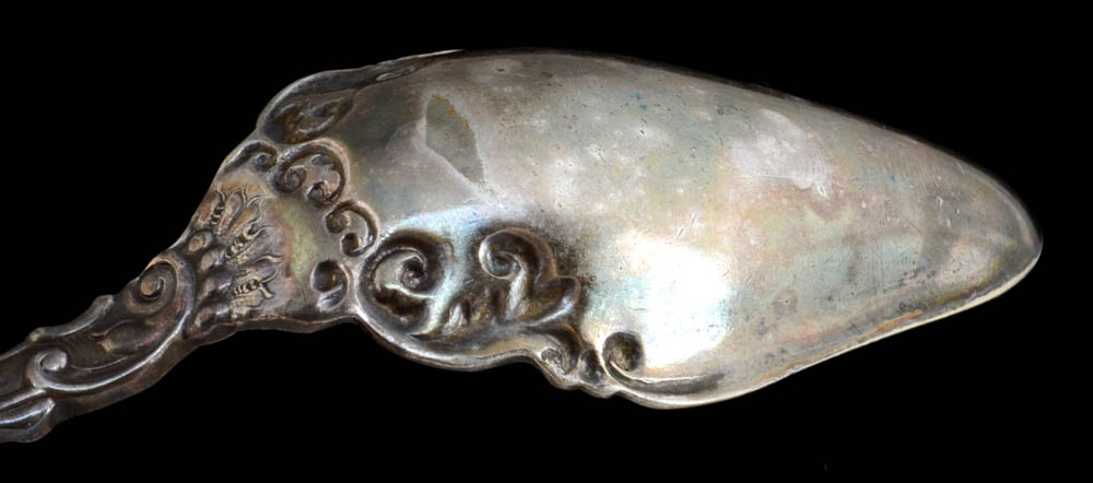 Five Antique, Wm. Roger Silver Plated Fruit Spoons