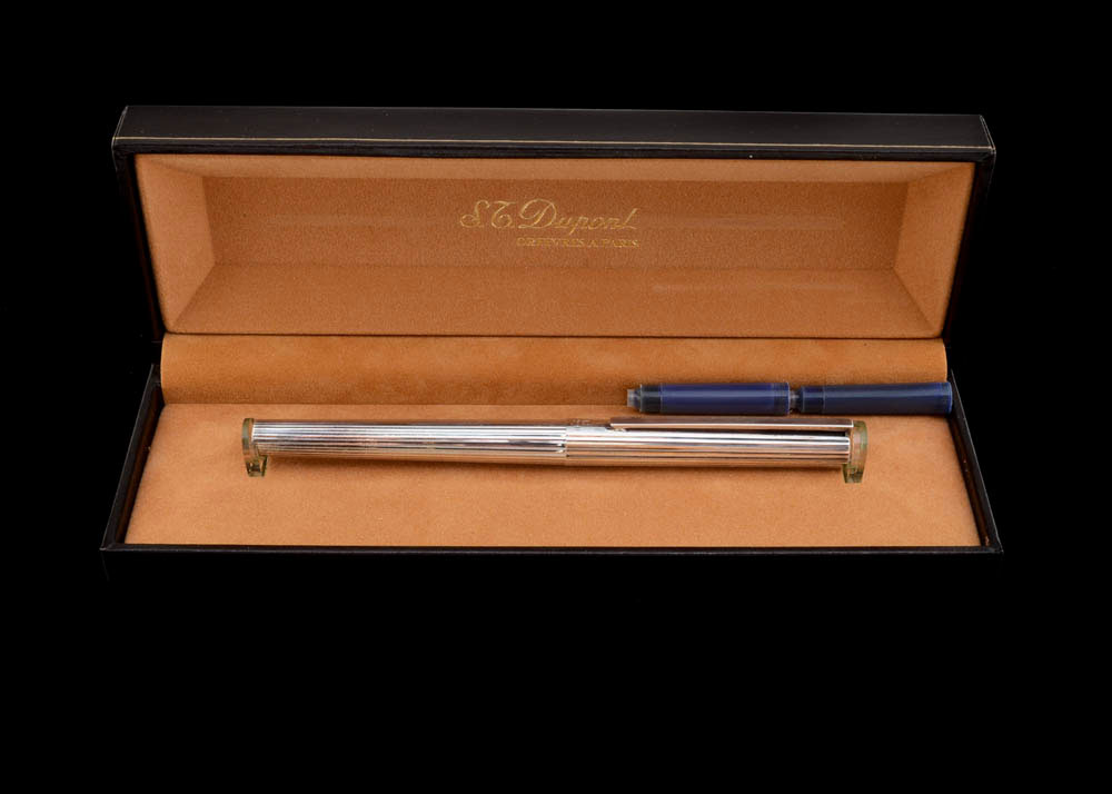 S.T. Dupont Classic Silver Plate Fountain Pen