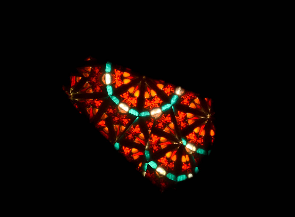 Signed Janice Chesnik Brass Two Wheel Kaleidoscope