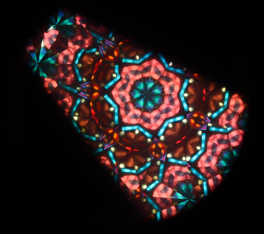 Signed Janice Chesnik Brass Two Wheel Kaleidoscope