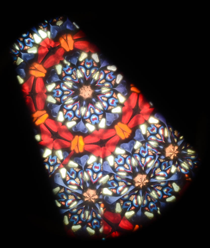 Signed Janice Chesnik Brass Two Wheel Kaleidoscope