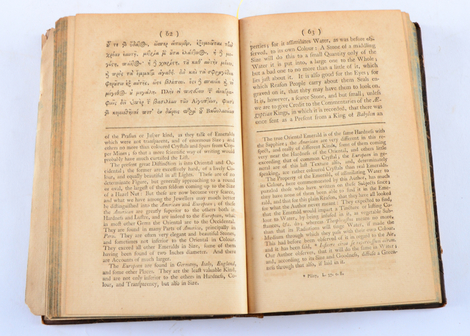 1746 First English Edition "History of Stones" by Theophrastus