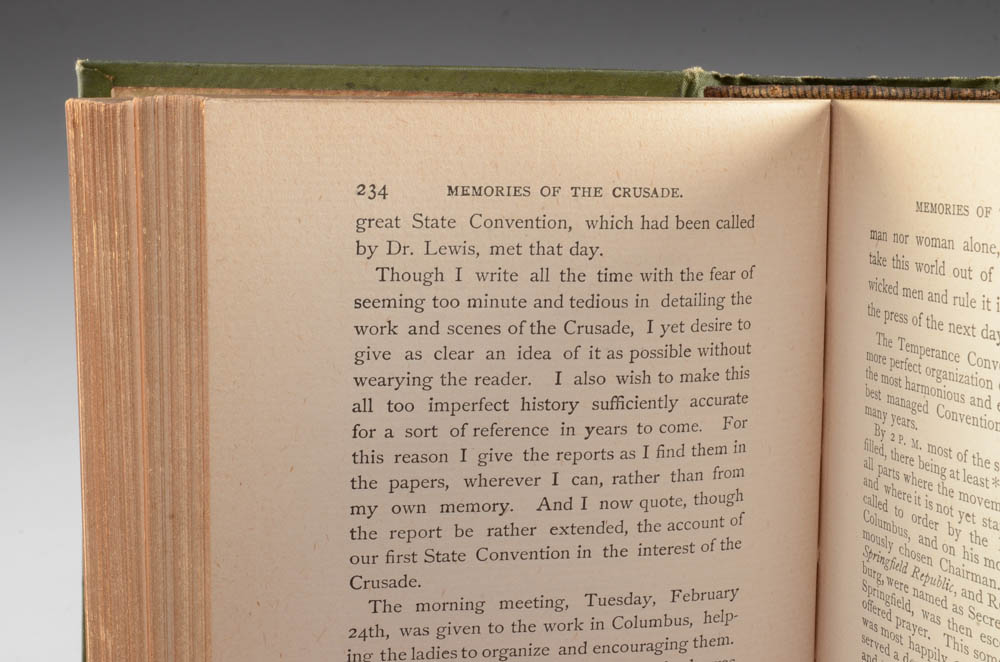 1890 "Memories of the Crusade" - Temperance Movement