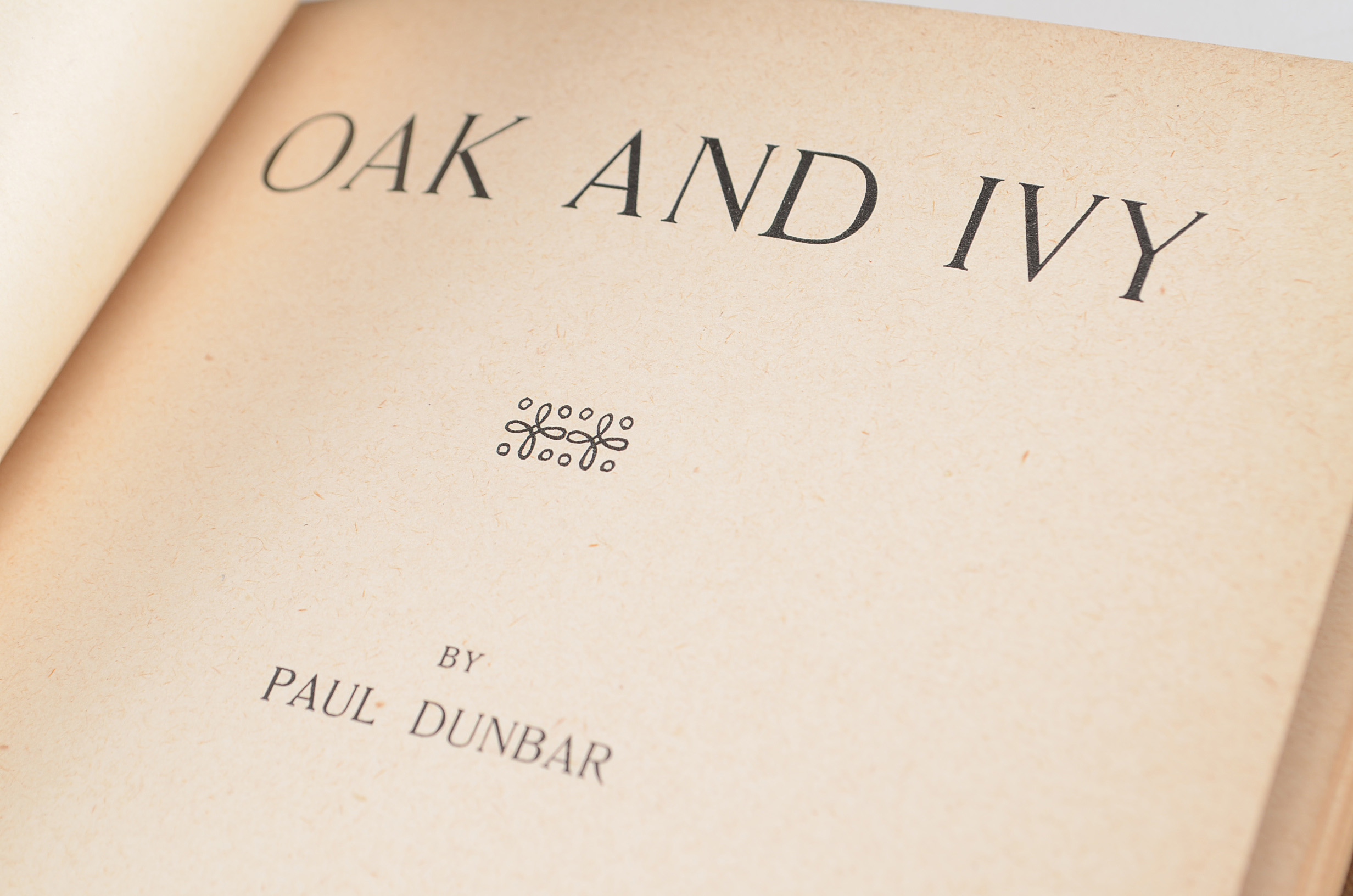 1893 First Edition "Oak and Ivy" by Paul Laurence Dunbar