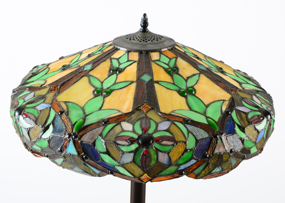 Tiffany Style Stained Glass Shade Floor Lamp