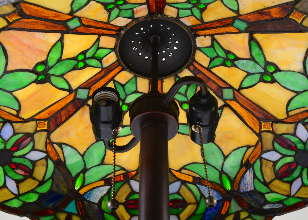 Tiffany Style Stained Glass Shade Floor Lamp