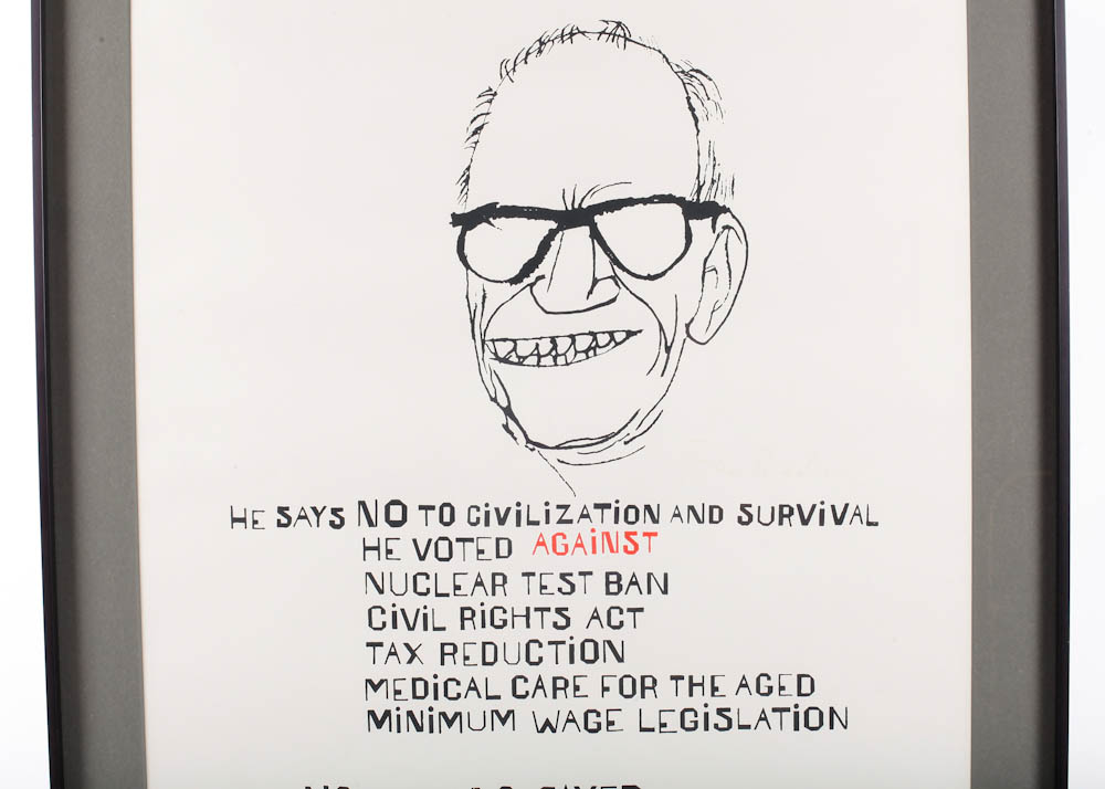 Ben Shahn "Vote Johnson" Signed Original Serigraph Print