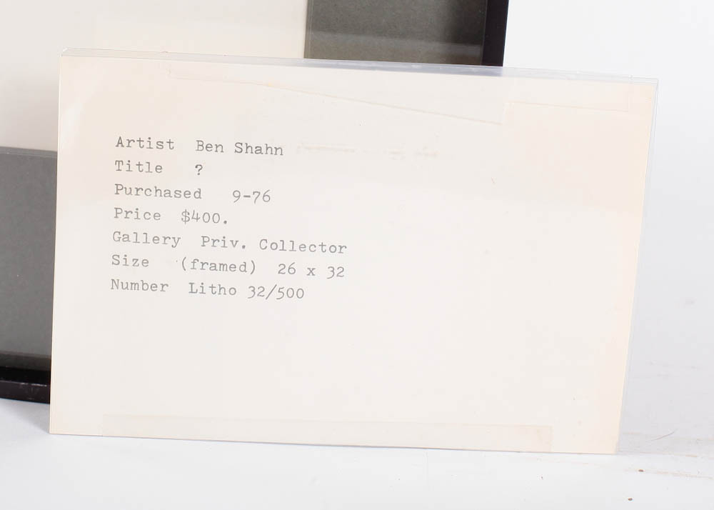 Ben Shahn "Vote Johnson" Signed Original Serigraph Print