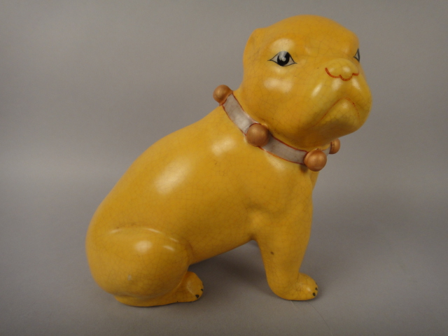 Three WL 1895 Wong Lee Porcelain Dogs