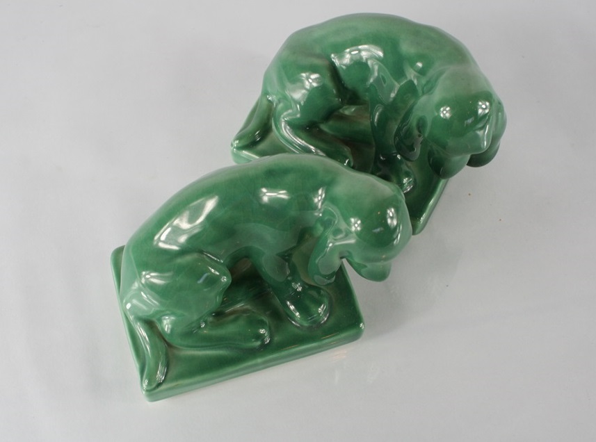 1949 Rookwood Pottery Basset Hound Bookends