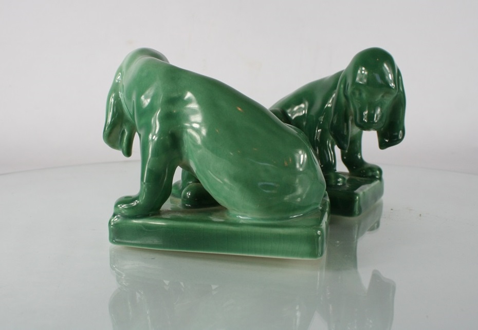 1949 Rookwood Pottery Basset Hound Bookends