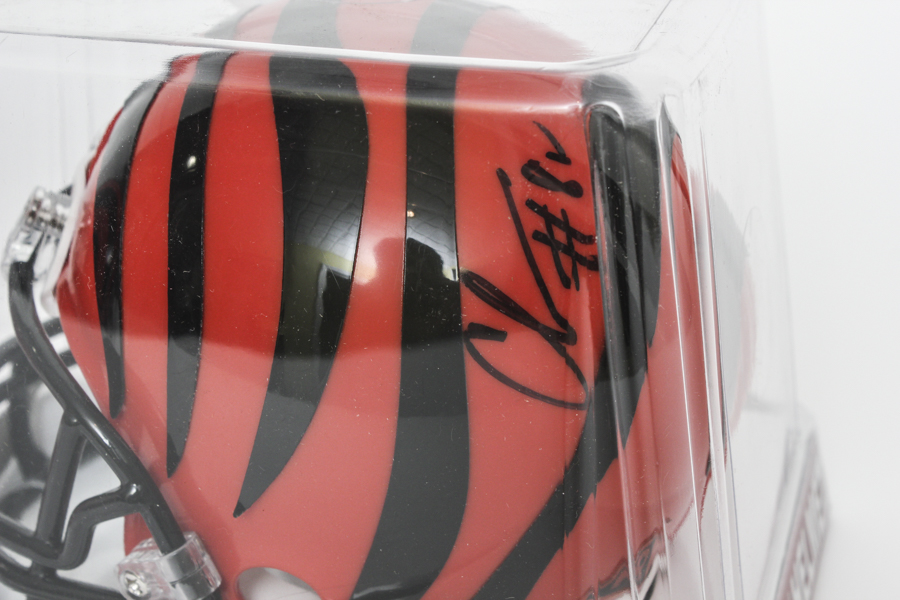 Pair of Signed Chad Johnson Helmets