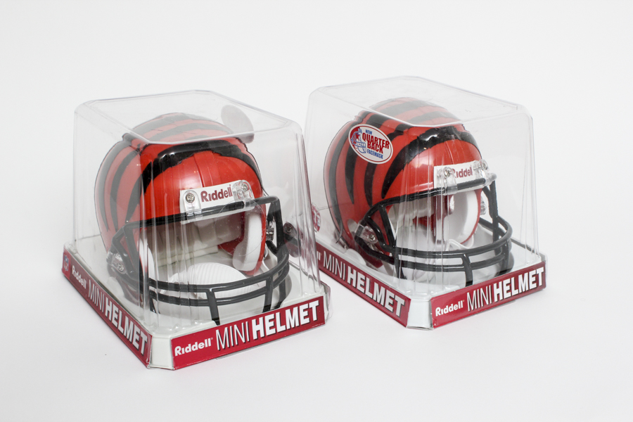 Pair of Signed Chad Johnson Helmets