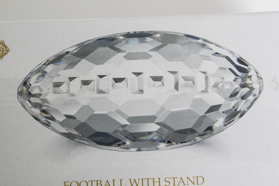 Shannon Crystal Football Sculpture