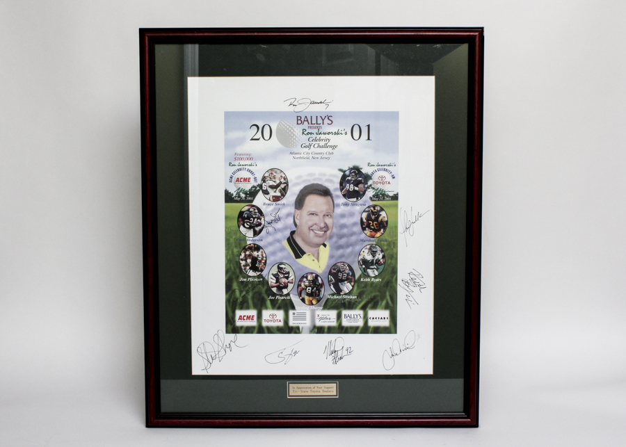 Signed Ron Jaworski's Celebrity Golf Challenge Poster