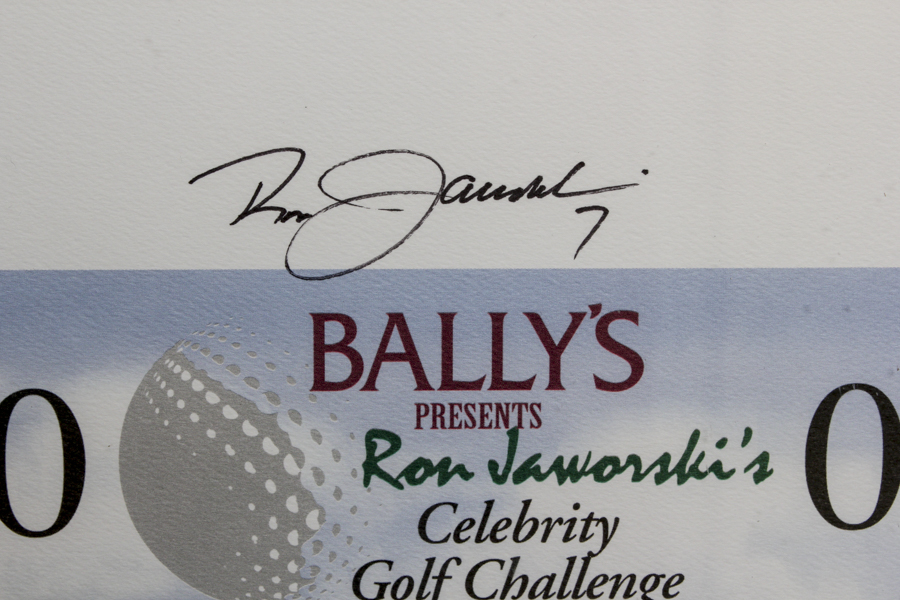 Signed Ron Jaworski's Celebrity Golf Challenge Poster