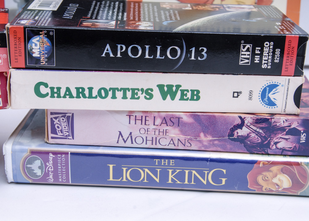 Vintage Cassette Tapes and VHS Movies