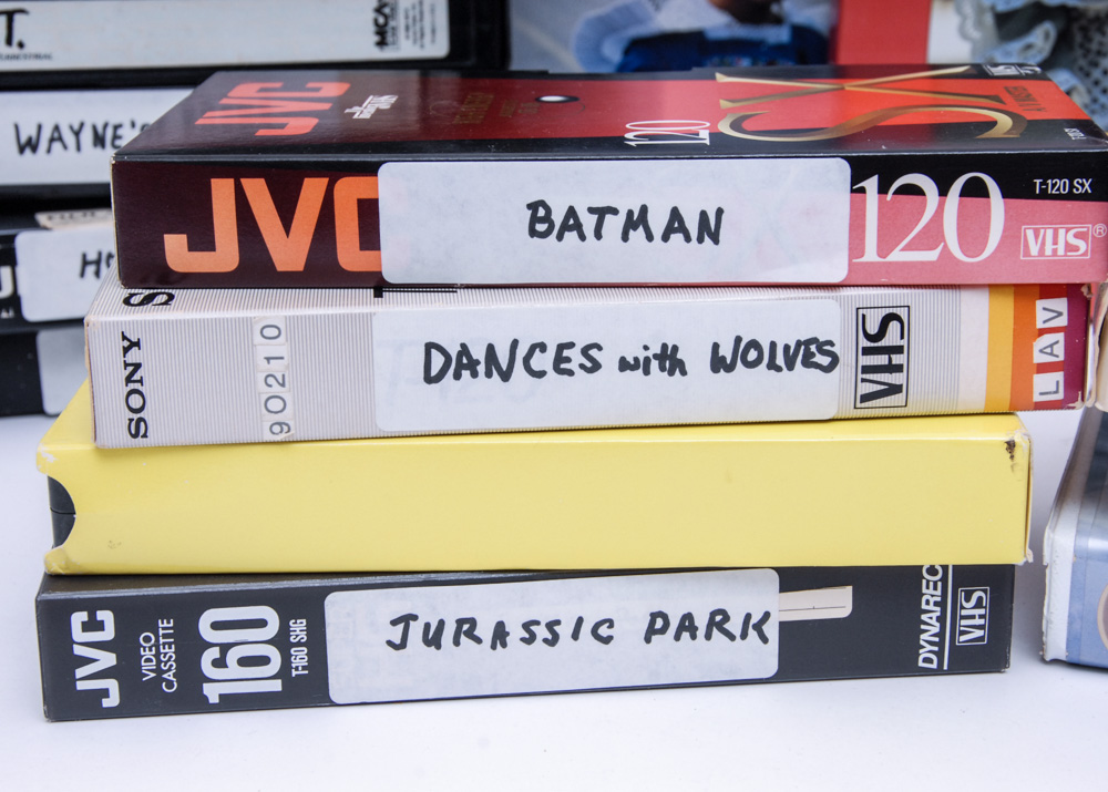 Vintage Cassette Tapes and VHS Movies