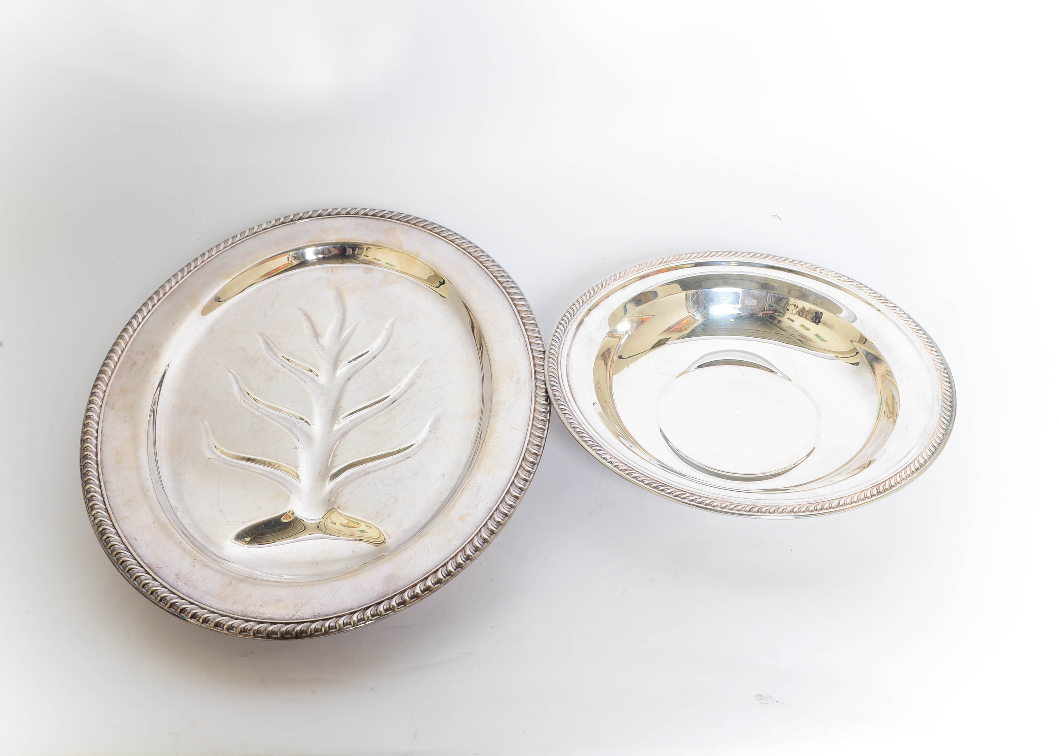 Vintage Silver Plated Platter and Bowl