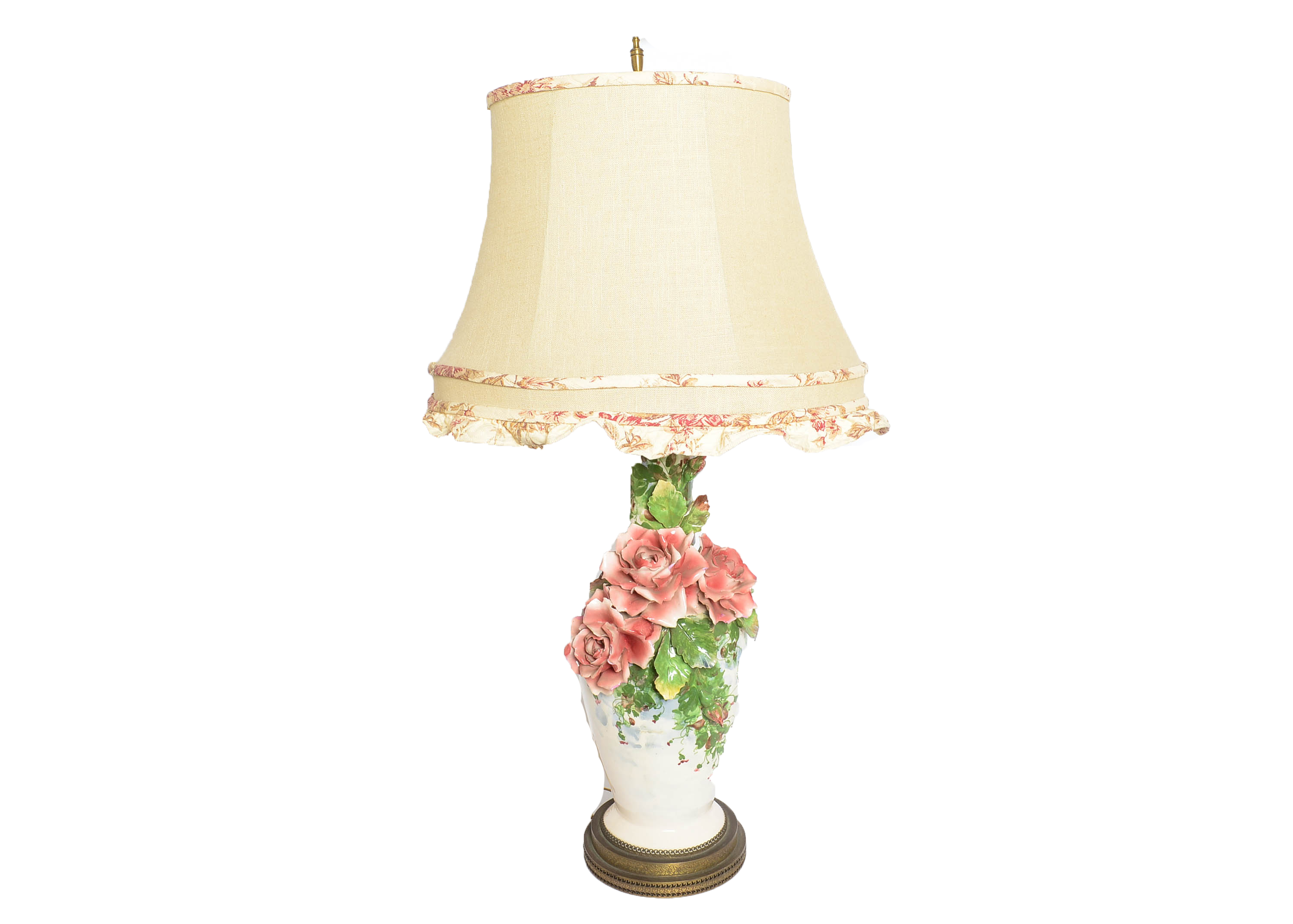 Antique Capodimonte Type Table Lamp