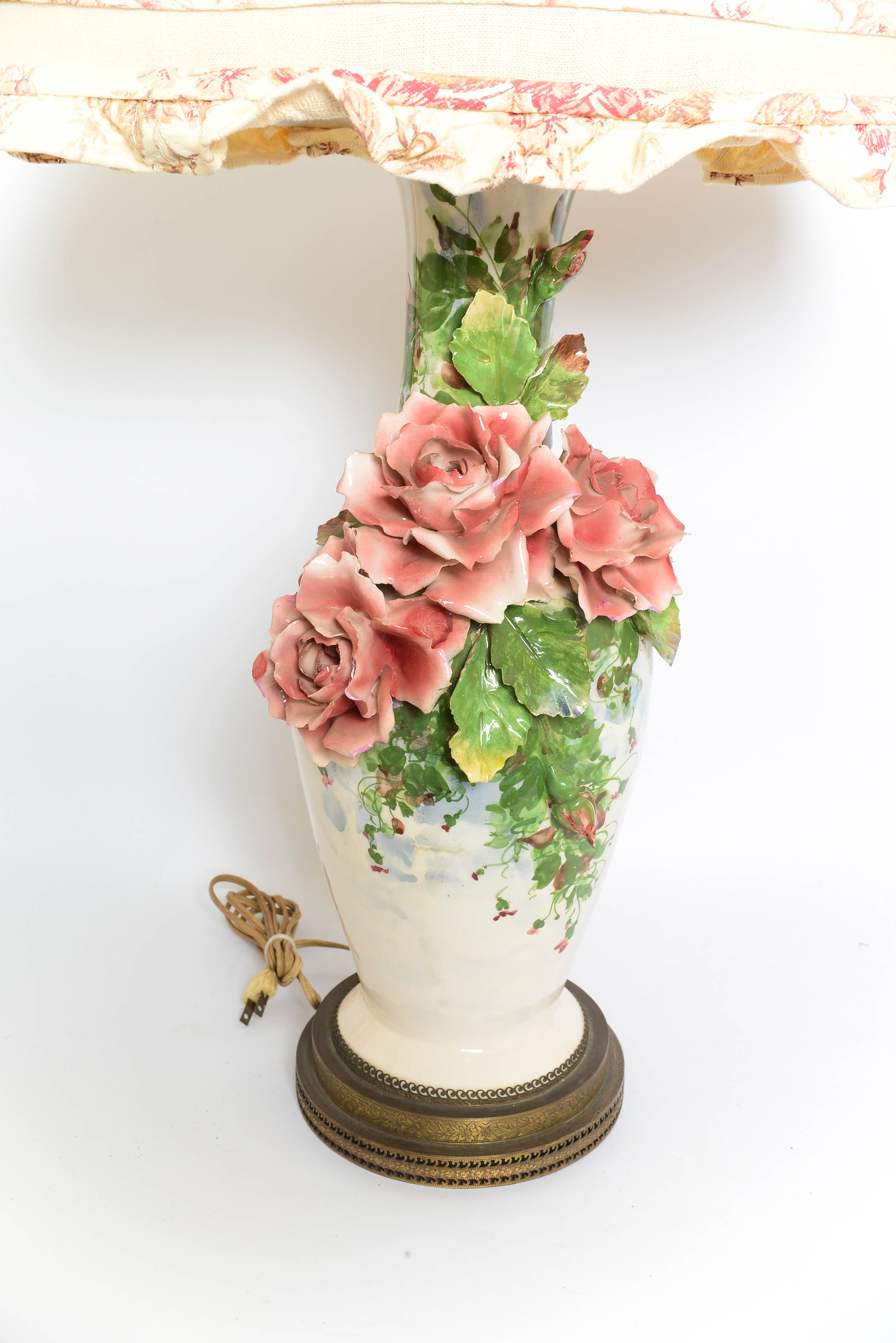 Antique Capodimonte Type Table Lamp