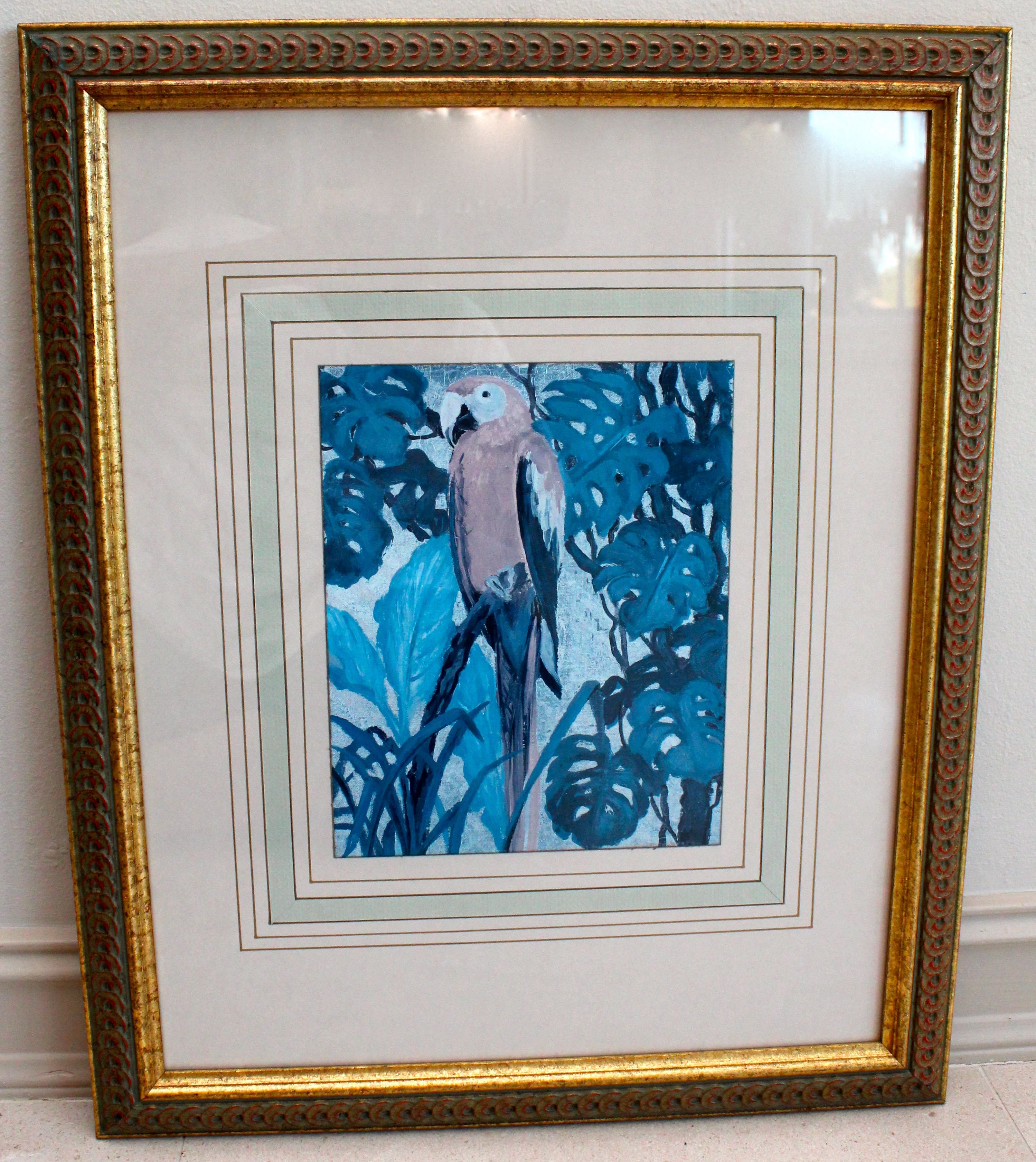 Pair of Framed Parrot Prints