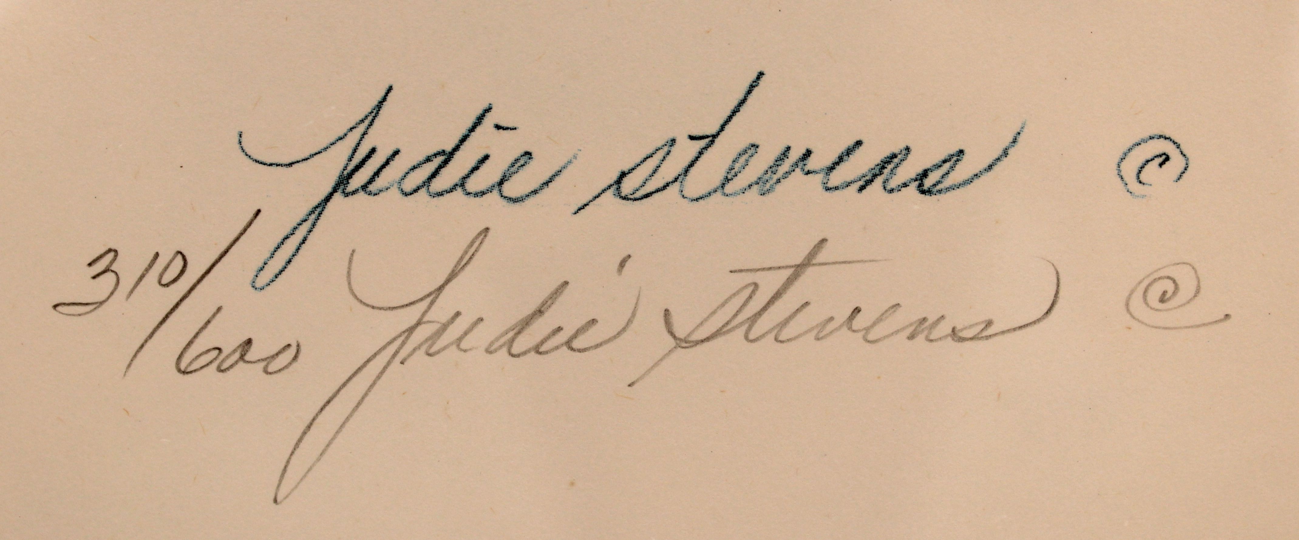 Set of Two Parrot Offset Lithographs by Judie Stevens