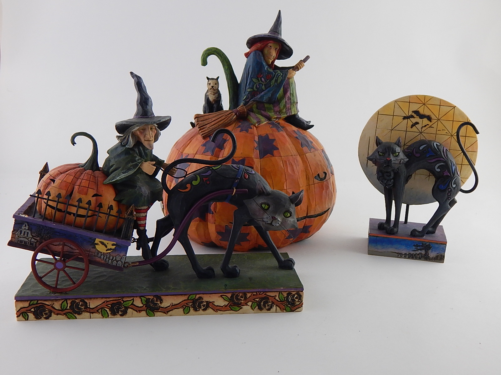Three Halloween Jim Shore Heartwood Creek Halloween Collectibles