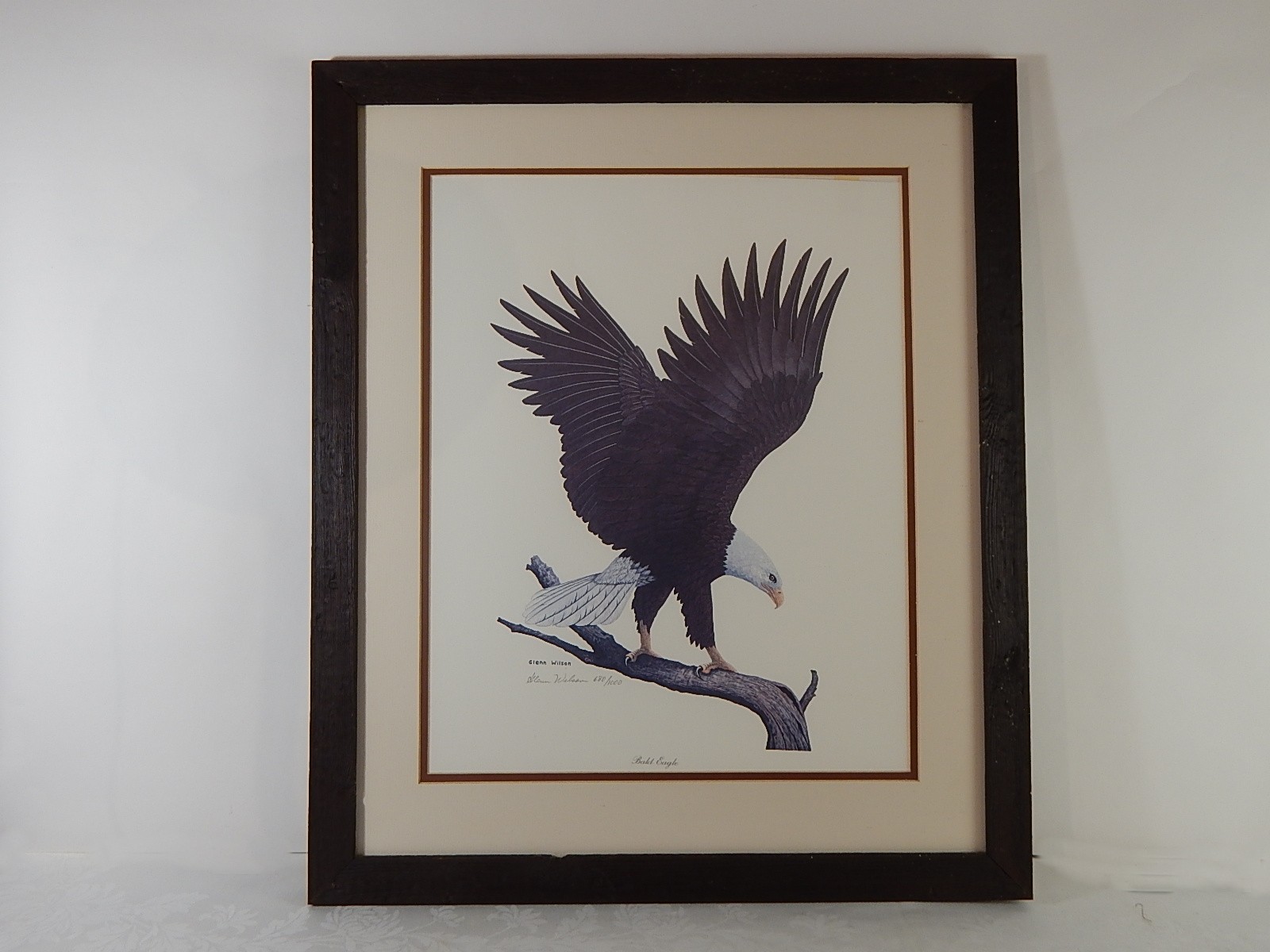 Signed L/E Glenn Wilson 'Bald Eagle' Framed Print