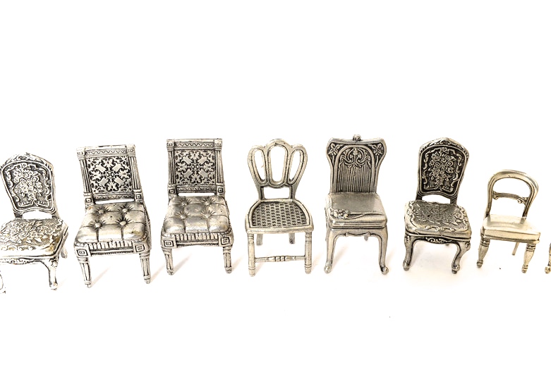 Pewter Chair Place Card Holders