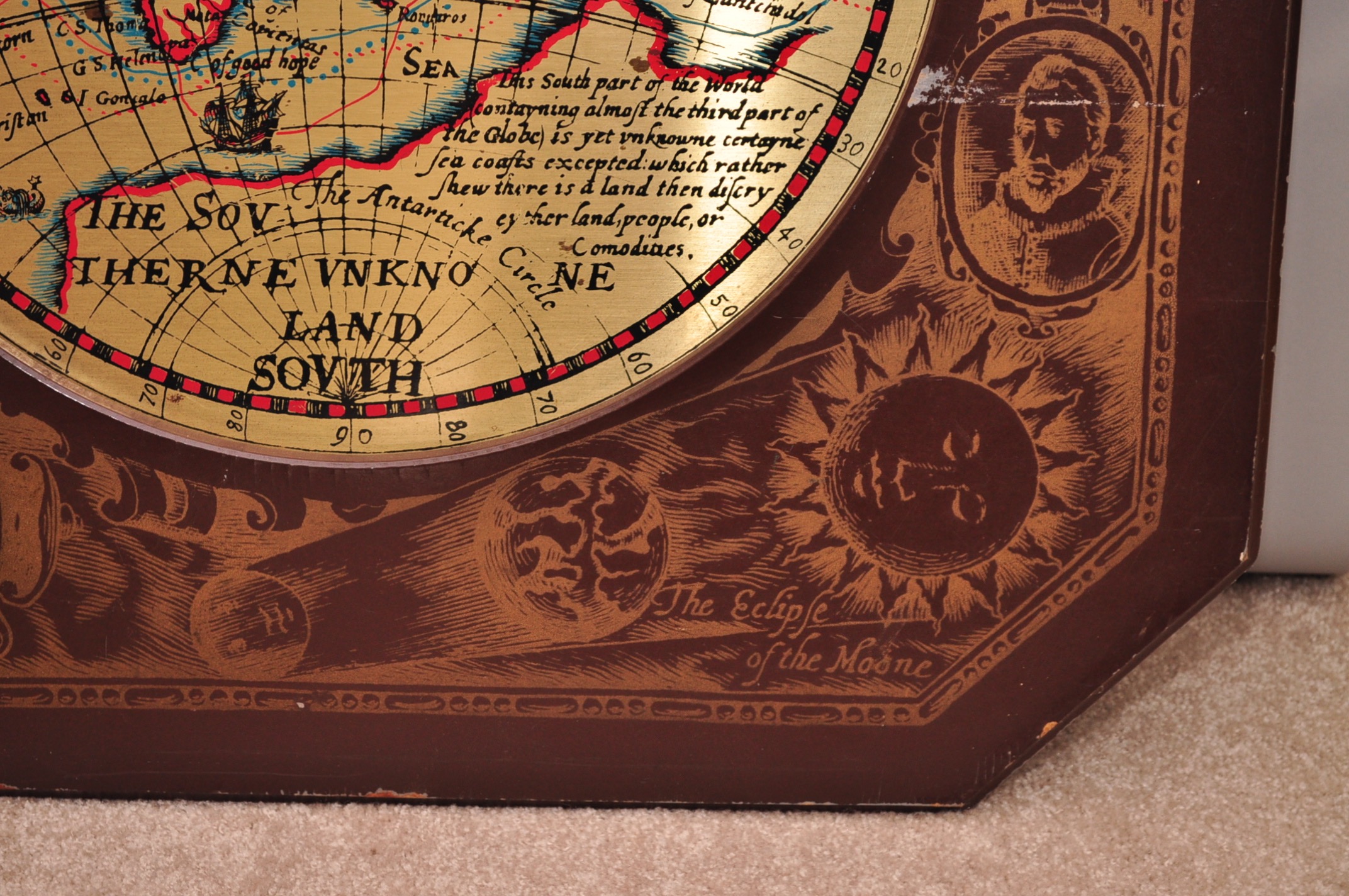 Vintage Map of The World in 1628