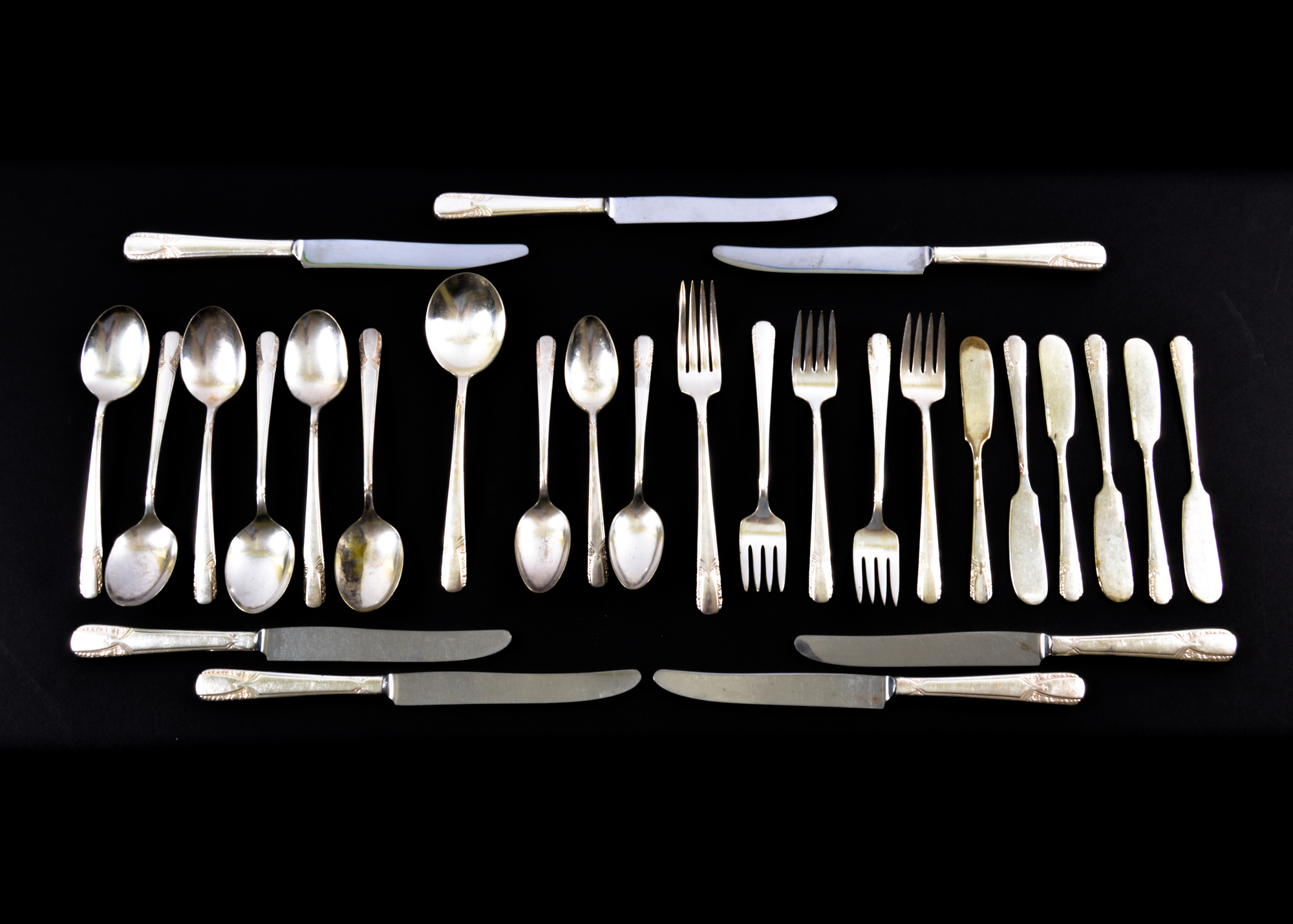 W.M. Rogers & Son Silver Plate Flatware and Box