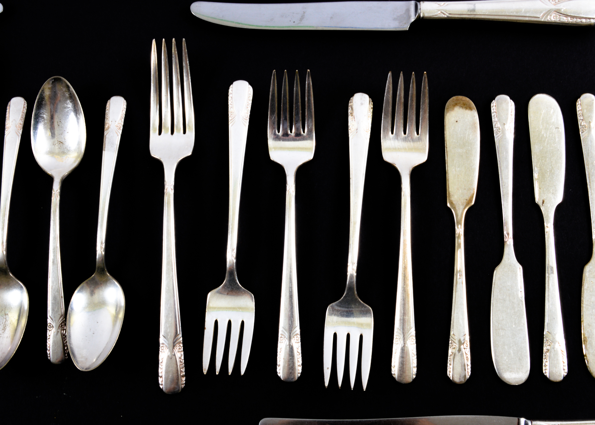 W.M. Rogers & Son Silver Plate Flatware and Box